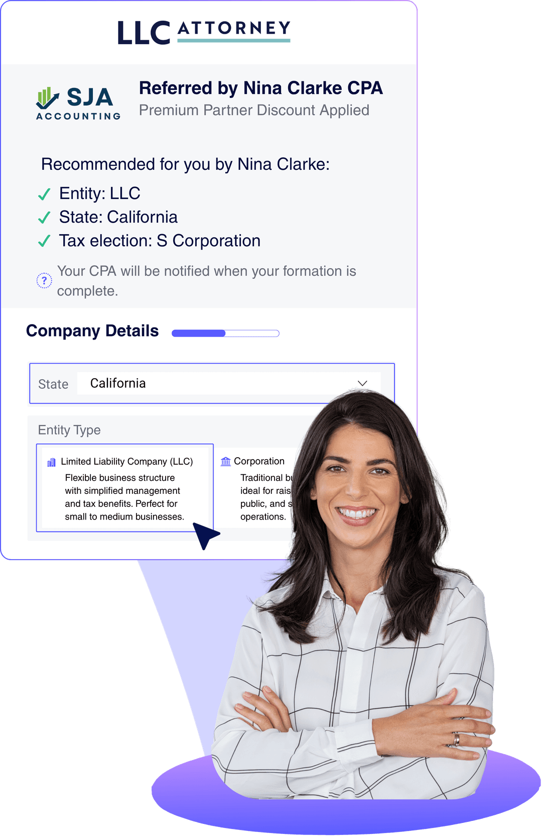 Co-branded portal interface showing referral program